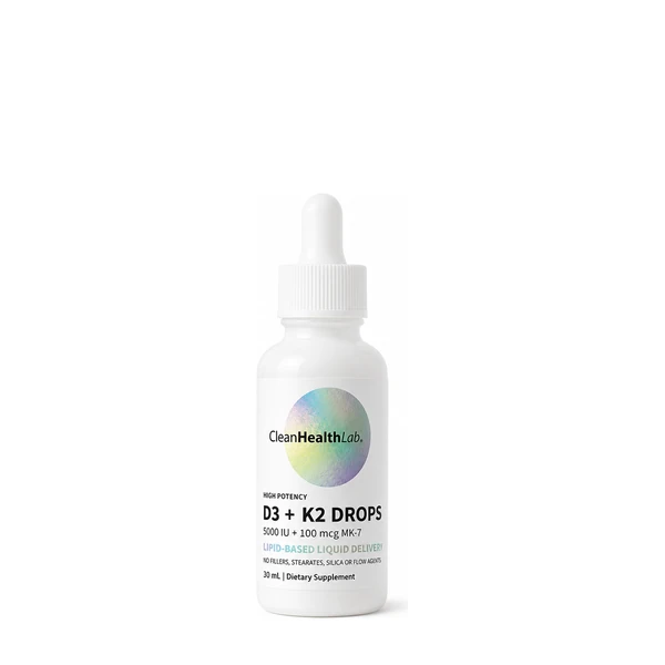 CleanHealthLab D3 + K2 Drops bottle