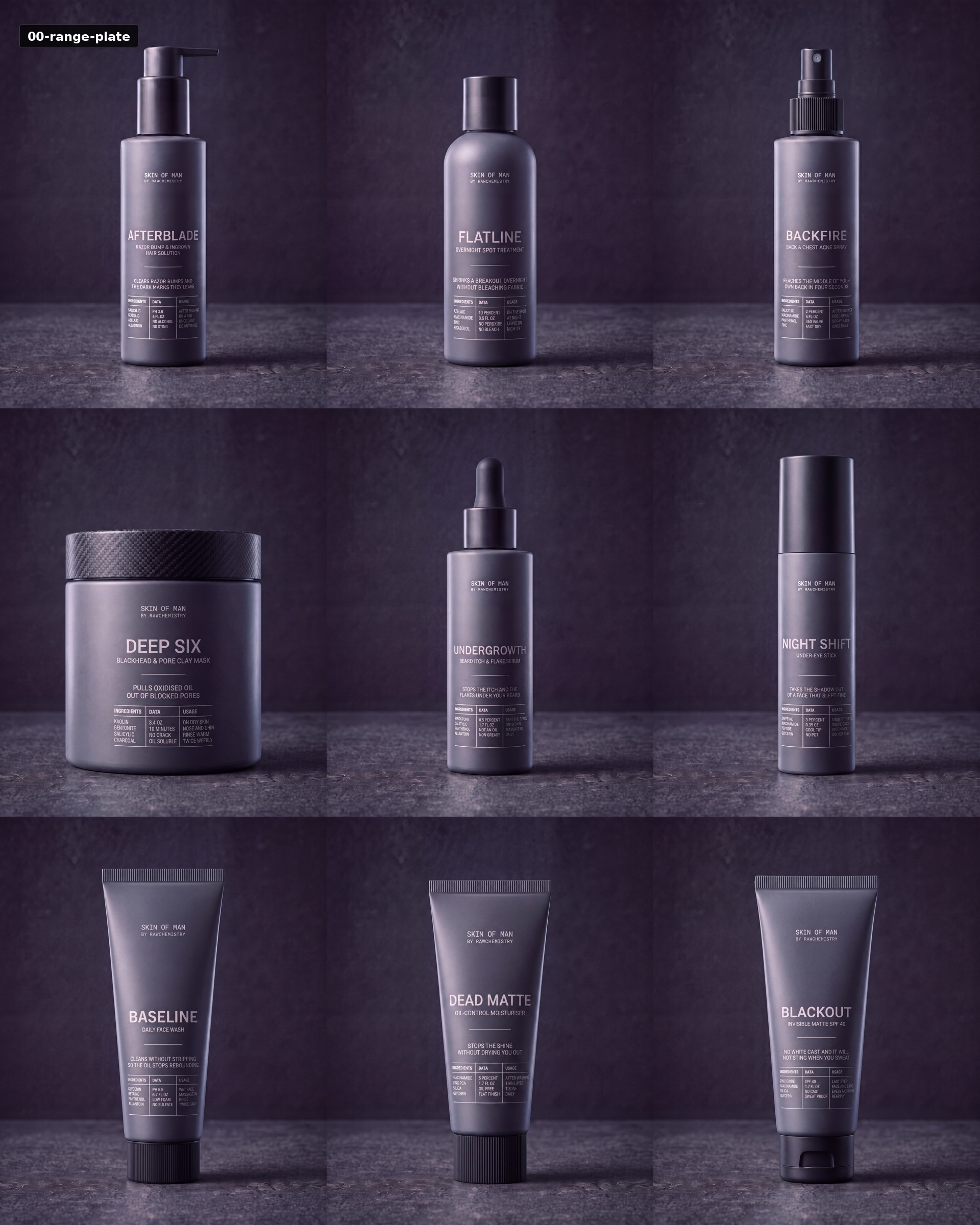 The nine-piece range
